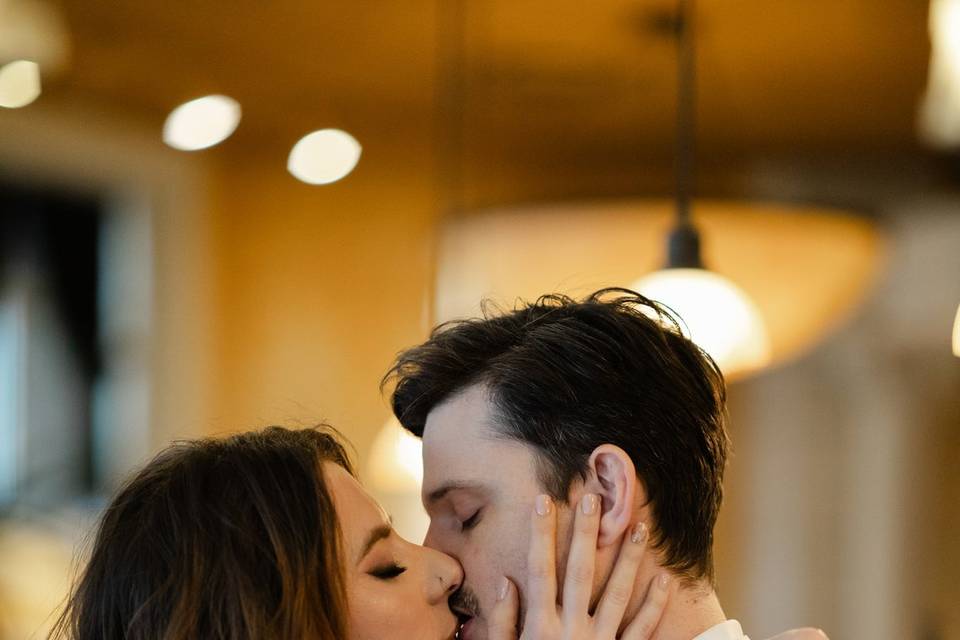 The bride and groom