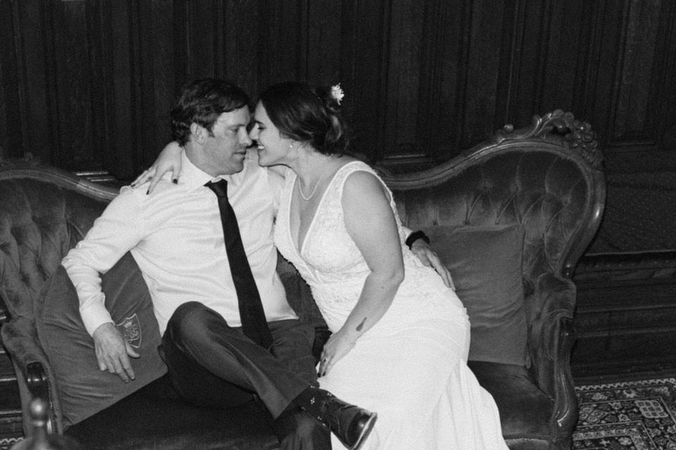 The bride and groom