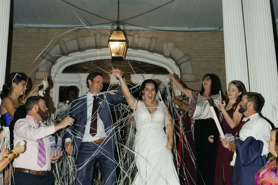 Bride and groom's exit