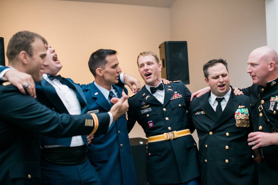 Richard & his buddies at merrimon-wynne house. Photo by casey rose photography