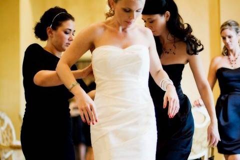 Dressing the bride