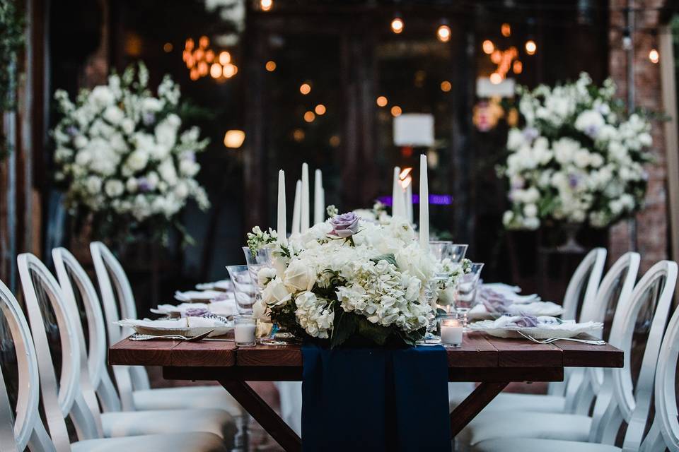 White and lavender flowers