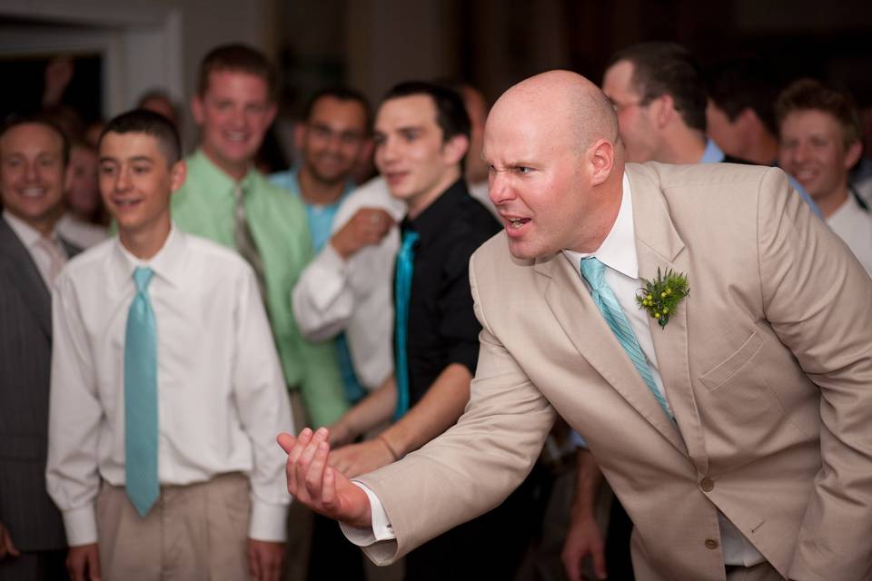 Groom with guests