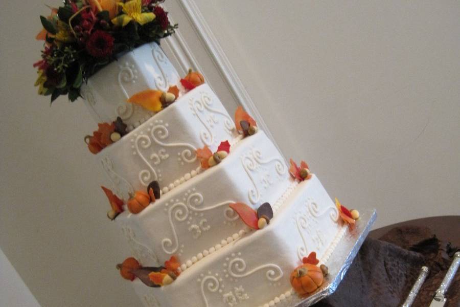 4-tier wedding cake