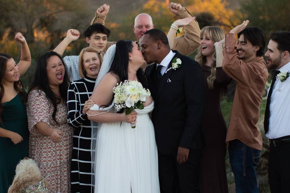 Yay for the bride and groom