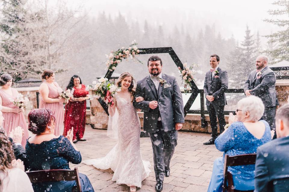 Snowy wedding at St Regis