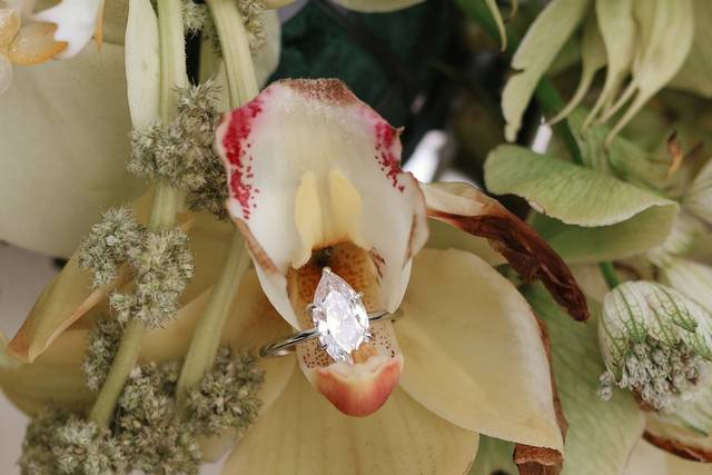Ring in bouquet