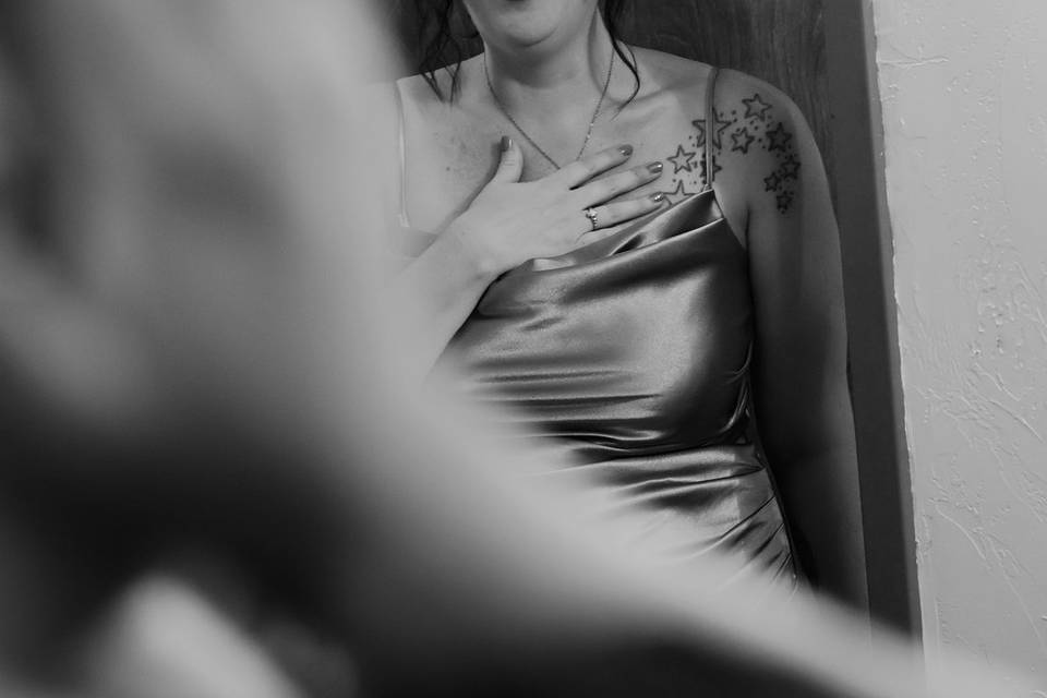 Bridesmaid's first look