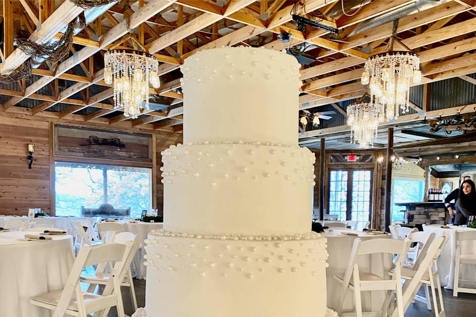 Beaded wedding cake