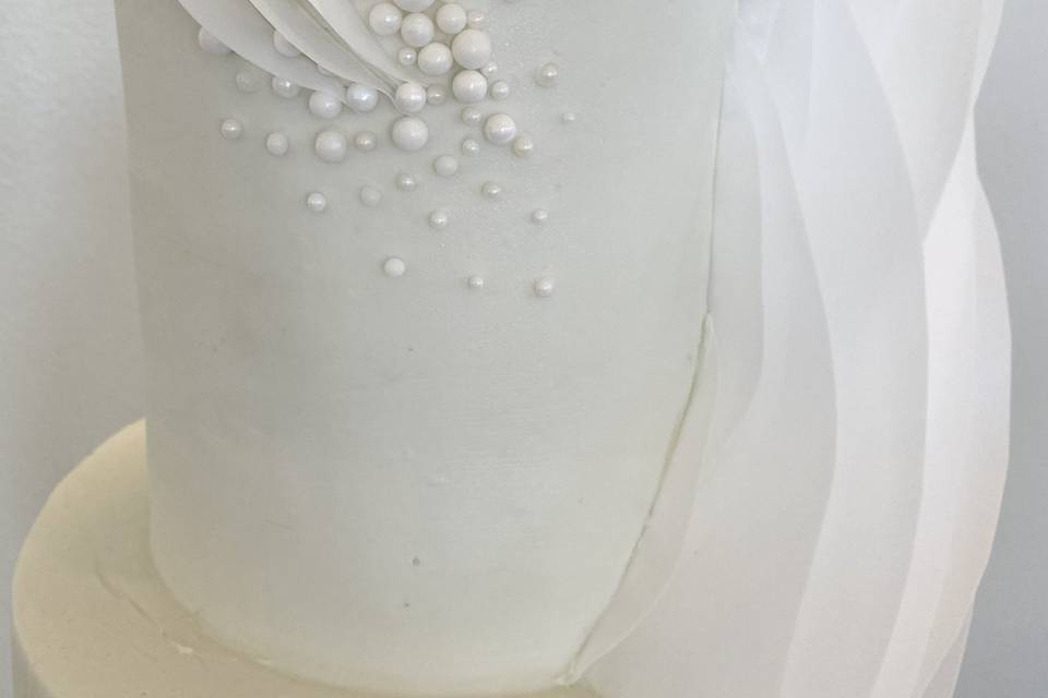 Wafer paper wedding cake