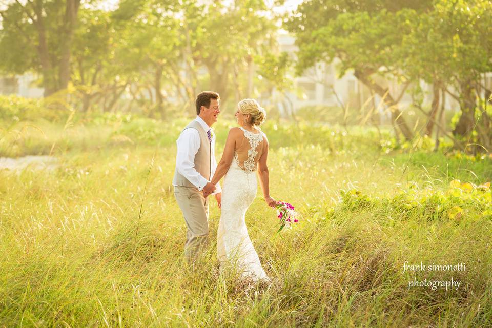 Newlyweds in the fields