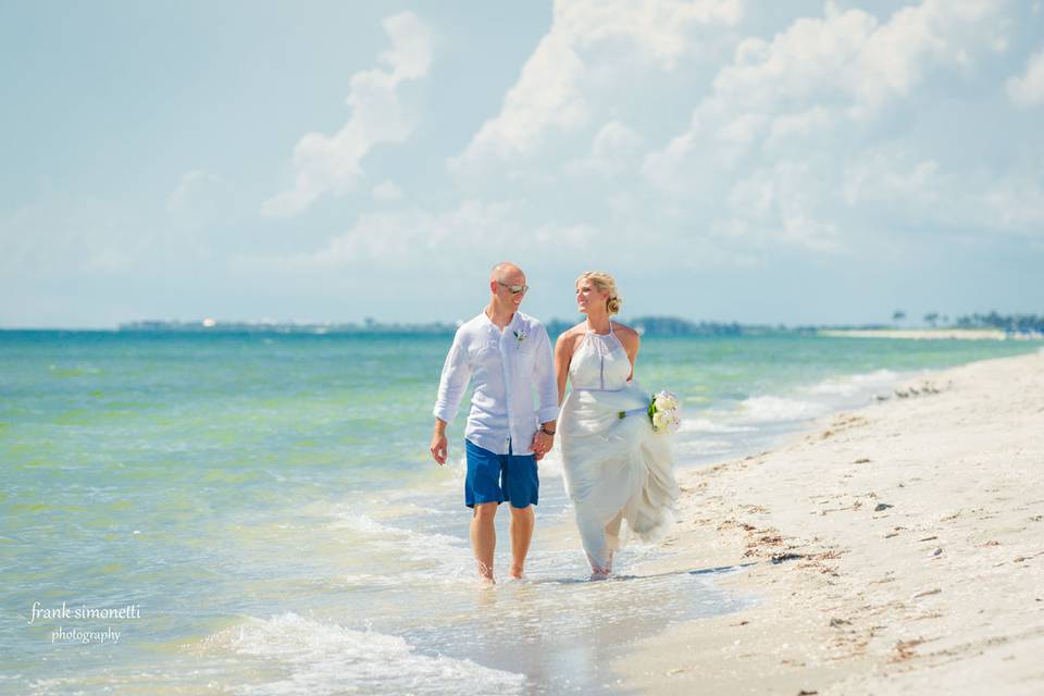 Walking along the shore