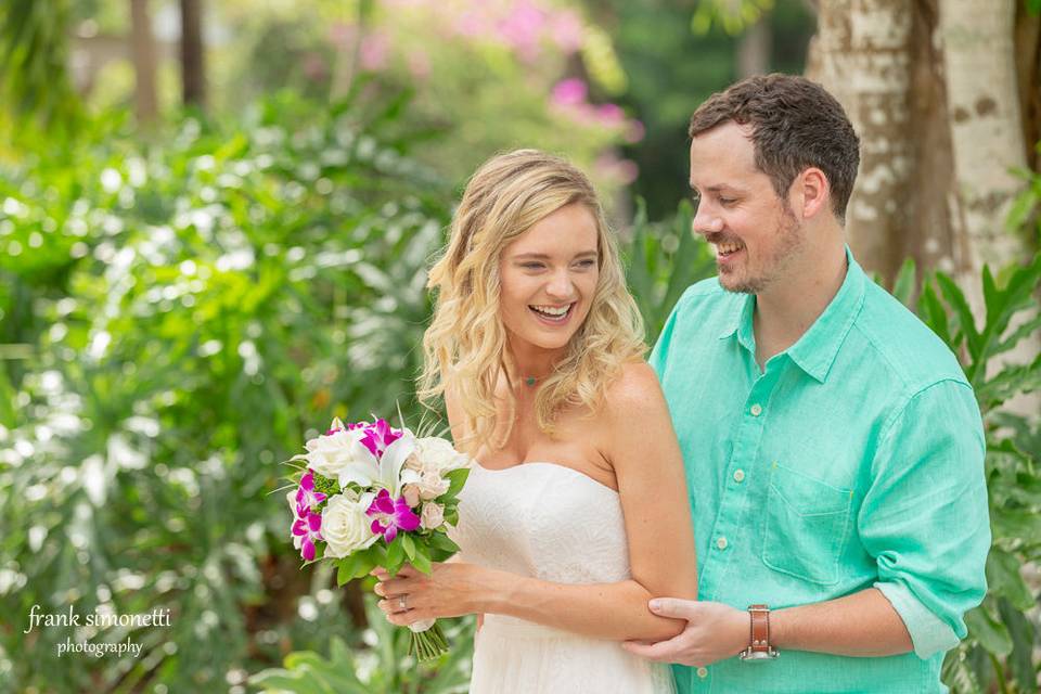 Holding his bride