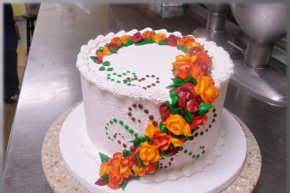 Flower Cut Cake