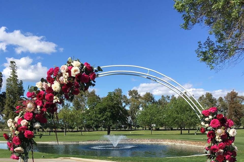 Beautifully decorated arch