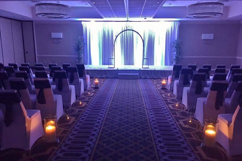 Indoor wedding setup