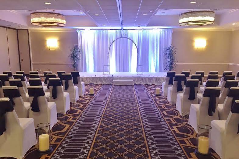 Indoor wedding setup