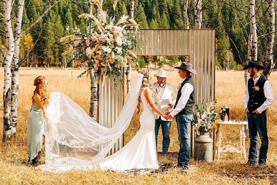 Pasture wedding
