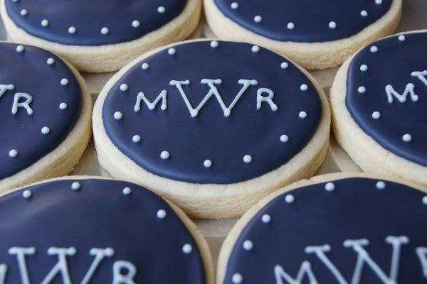 Custom Monogram Cookies for a Couples Wedding Shower