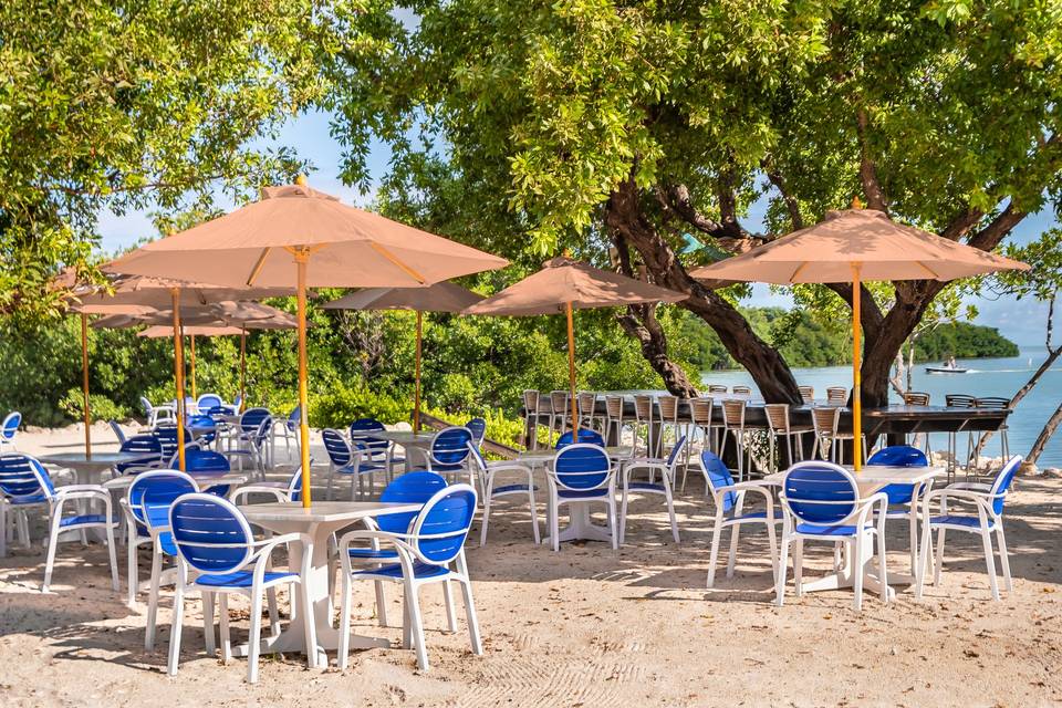 Dining on the beach