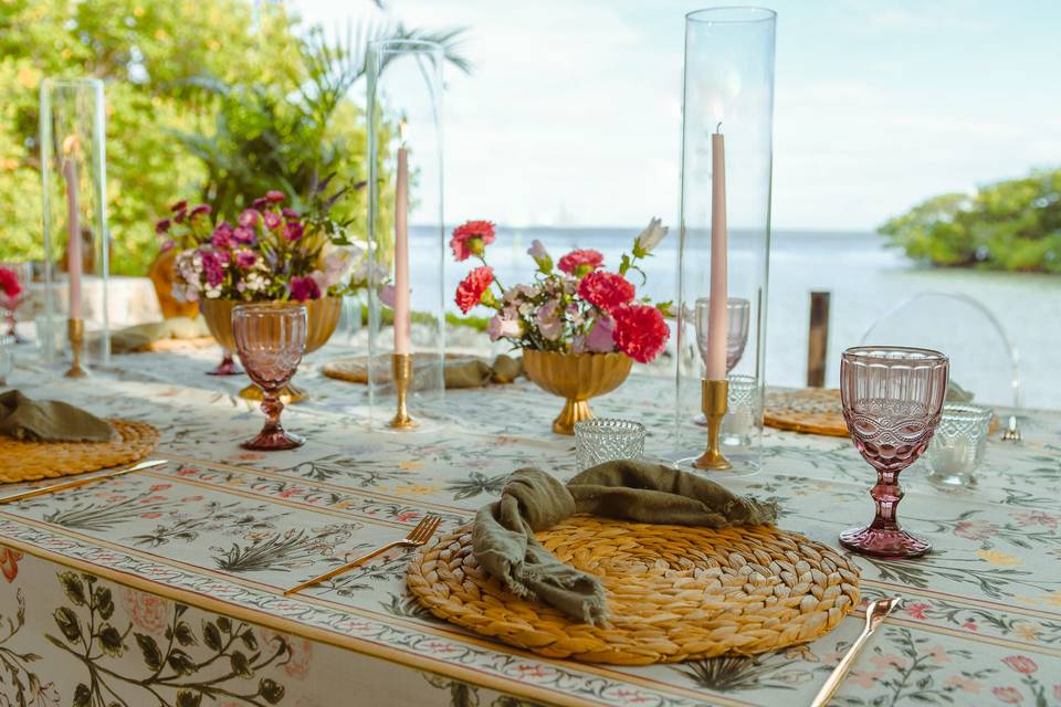 Table Setup With Ocean Views