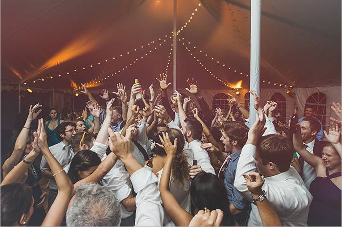 Guests dancing