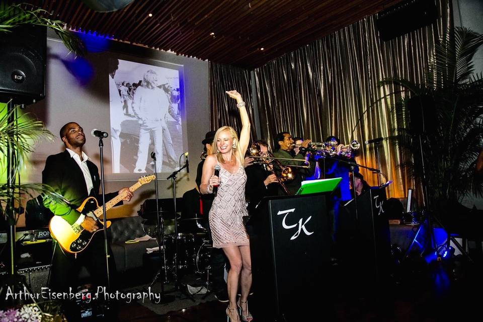 Timatha Kasten & Her TKO R&B Party Band performing at the Row Hotel NYC