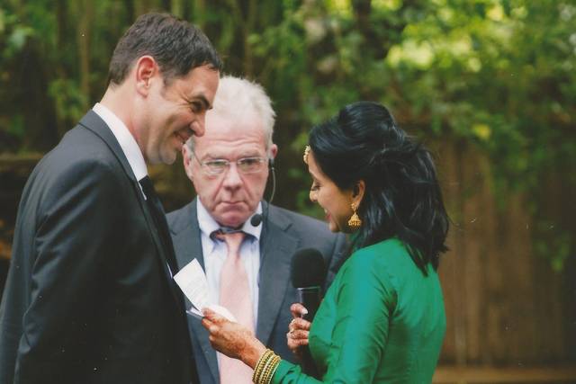 Saying their vows