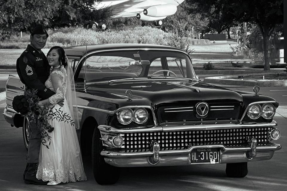 Beautiful couple and car!