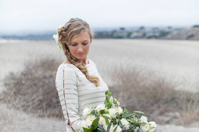 bride at Carmel Beach | Buena Lane Wedding Photography