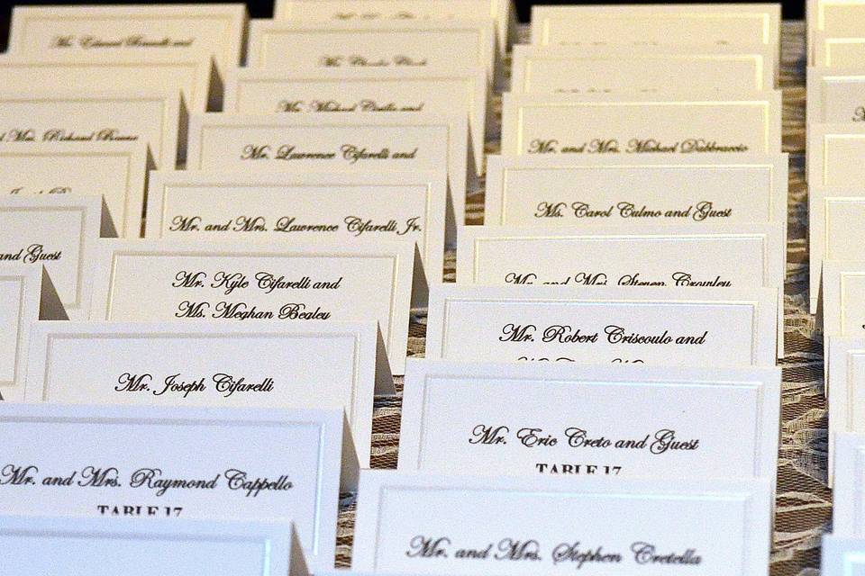 Place cards