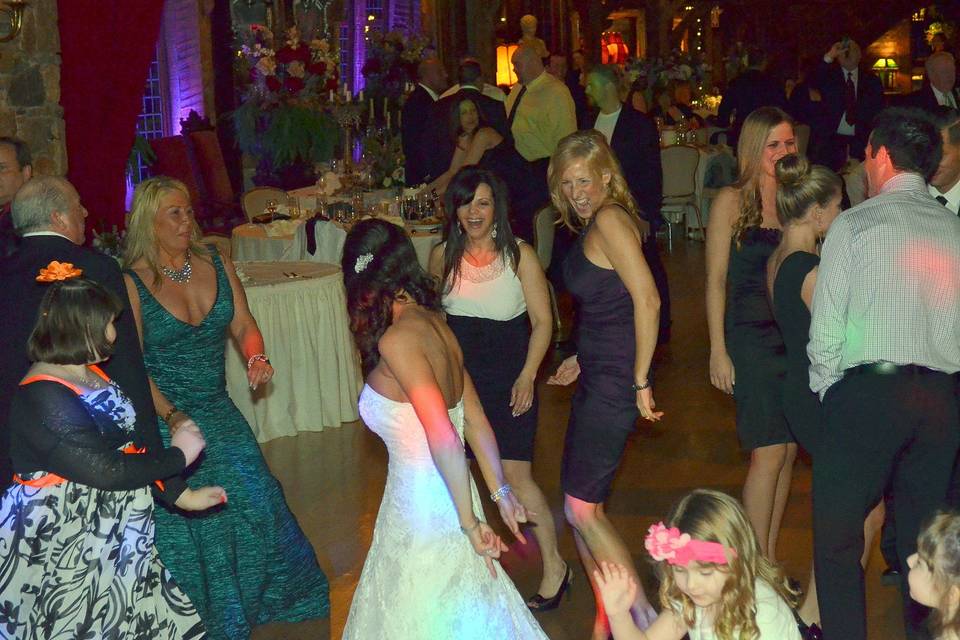 Guests dancing