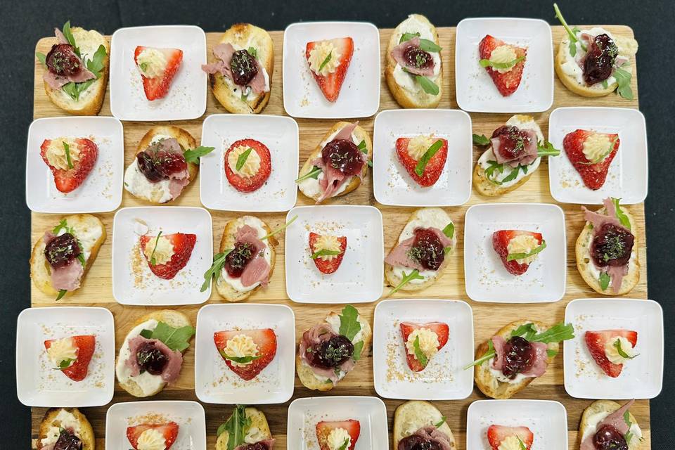 RB Crostini and Strawberry Bit