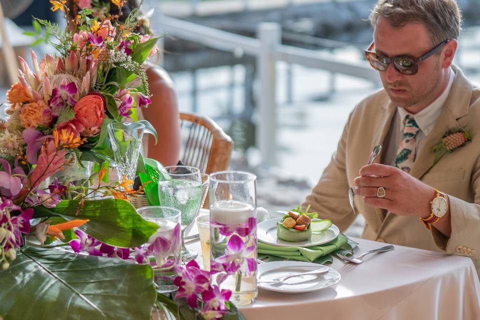 Flowers & Groom