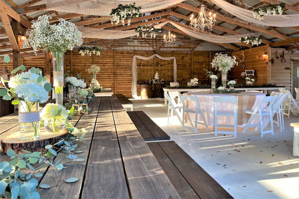 Rustic-chic reception