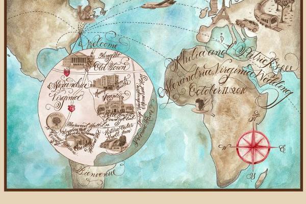 Custom Wedding Map