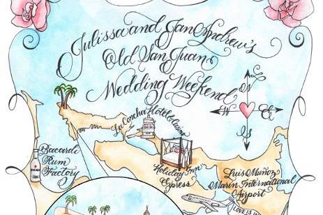 Custom Wedding Map