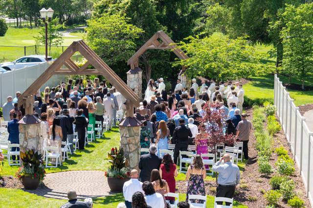 On-site wedding garden