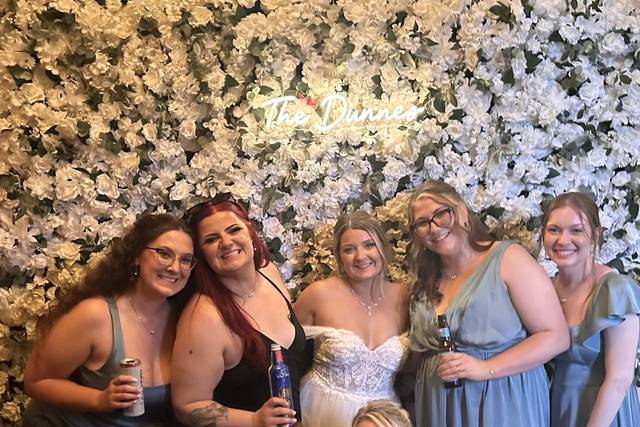 Bridal Party White Flower wall