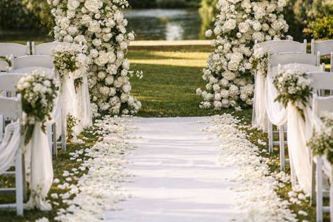 White Garden Floral Arches