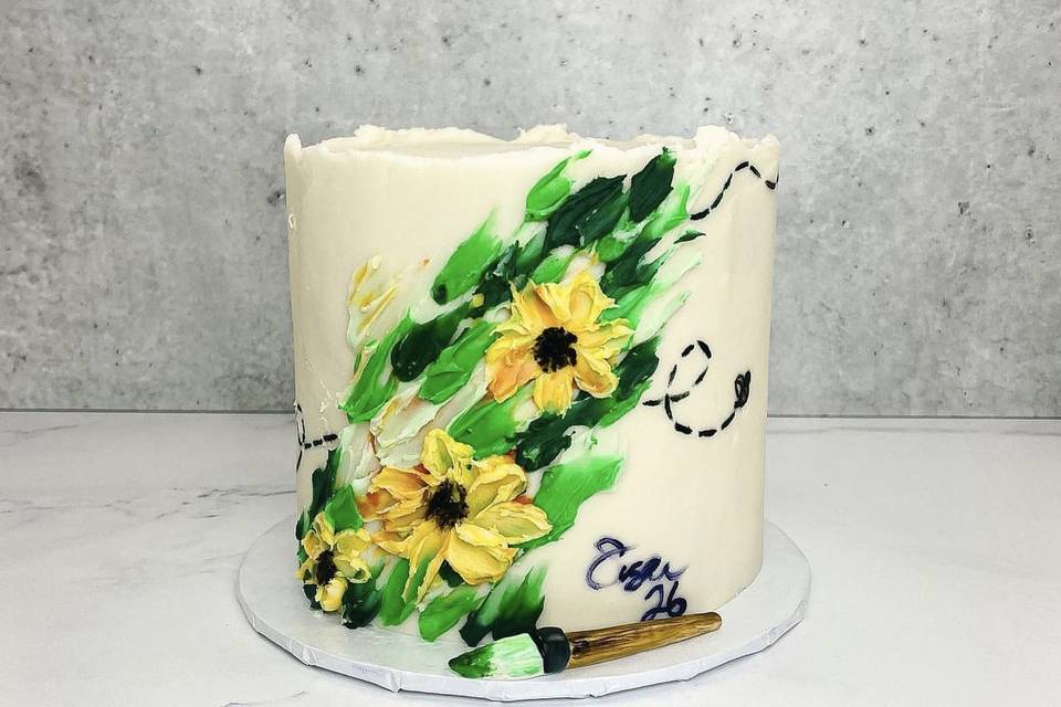 Creative buttercream cake