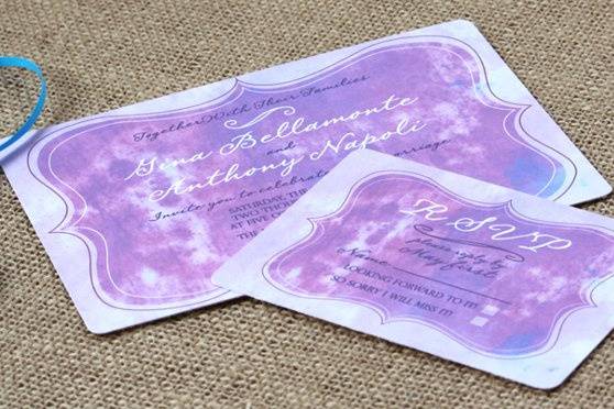 Watercolor Artistic Hand Made Wedding Invitation.  The colors and words can be changed to match your wedding!
