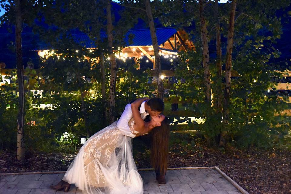 Summer night wedding