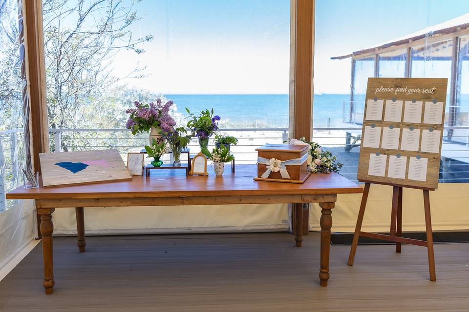 Tent Welcome Table