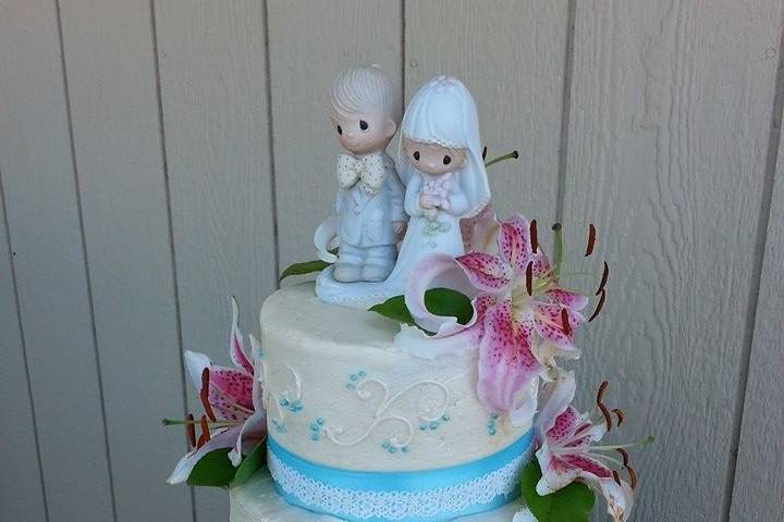 Wedding cake with floral
