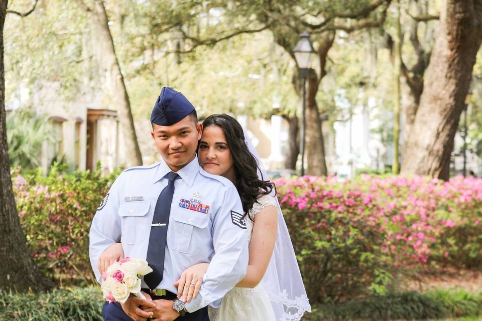 Elope to Savannah Forsyth Park