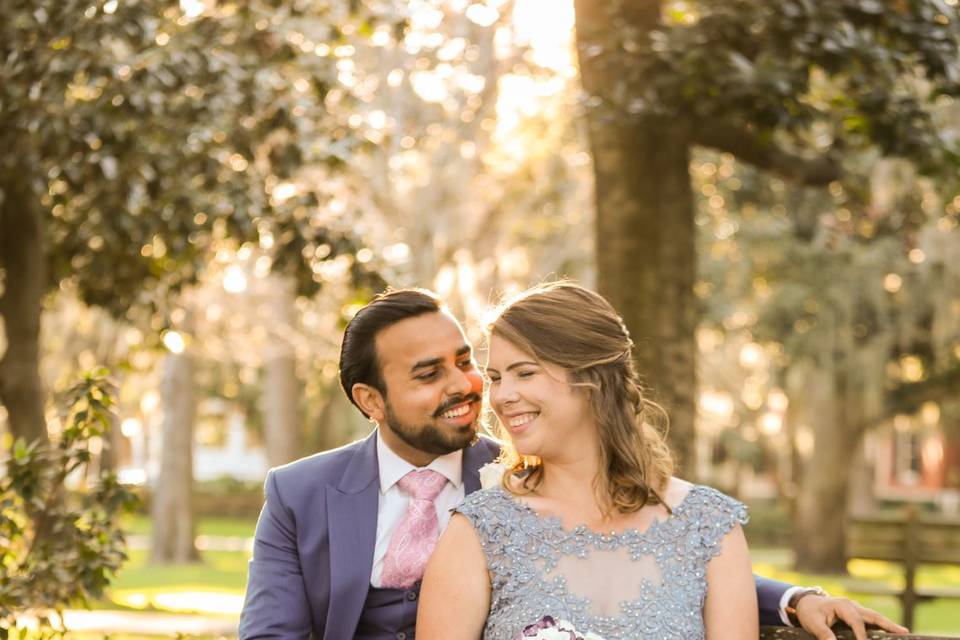 Elope to Savannah Forsyth Park