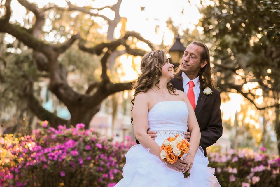 Spring wedding in Forsyth Park