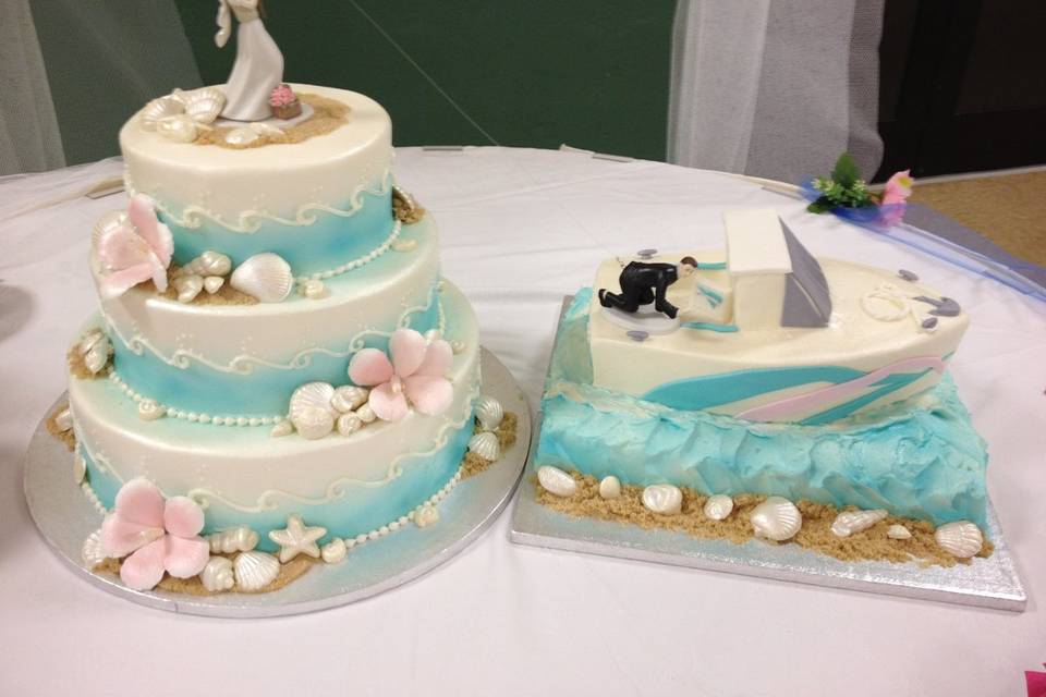 Blue sea cake