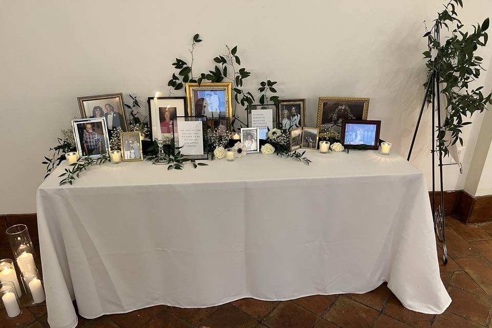 Memoriam table